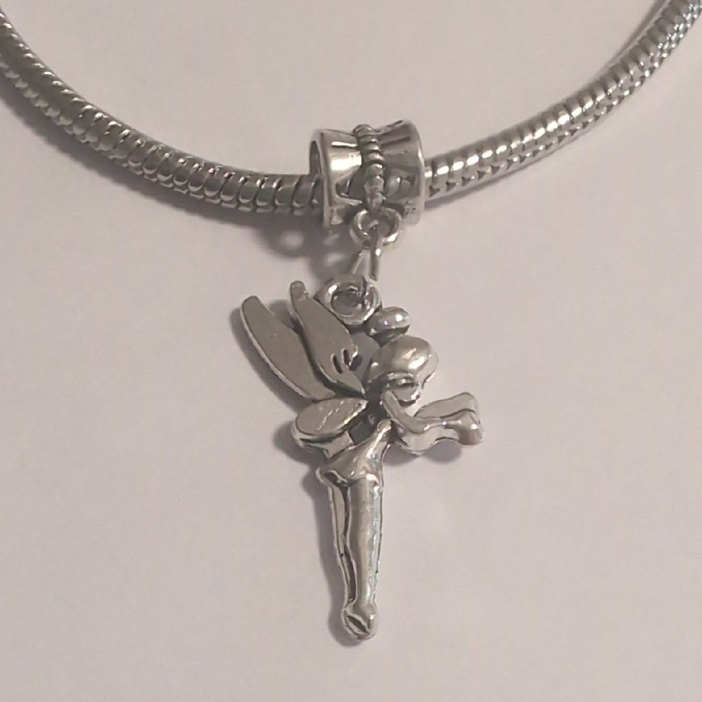 Silver Tinkerbell‎ Fairy Charm for Pandora Style Bracelet